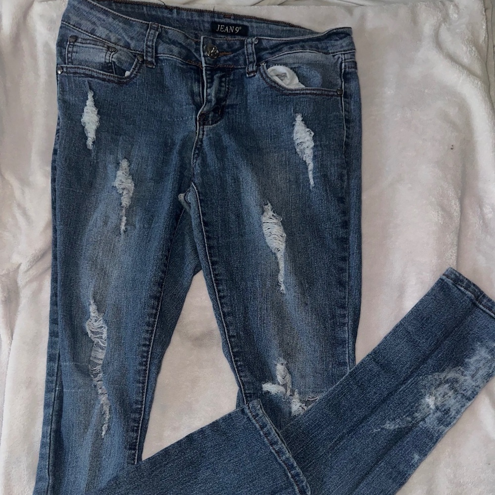 JUNIORS: Dark Wash JEAN9 Skinny Jeans (Size 7)